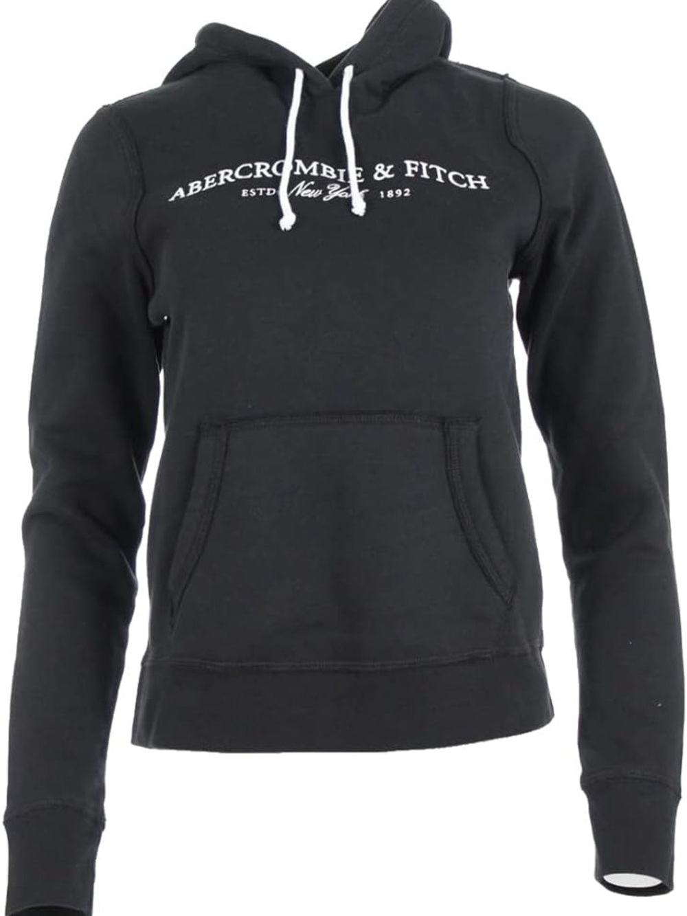 Abercrombie & Fitch Black Hoodie with White Logo